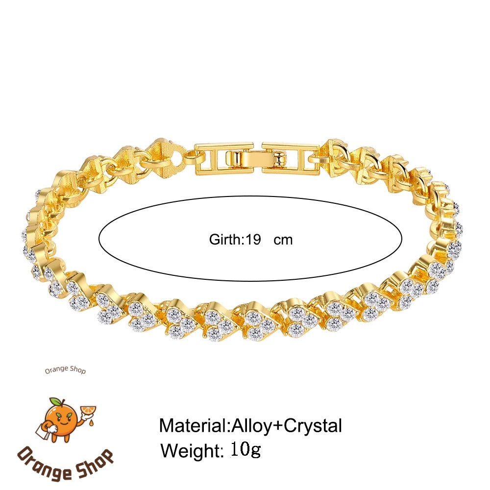 Luxury Full Sparkle Tennis Bracelet | Premium Cubic Zirconia Silver Plated Adjustable Bracelet for Women